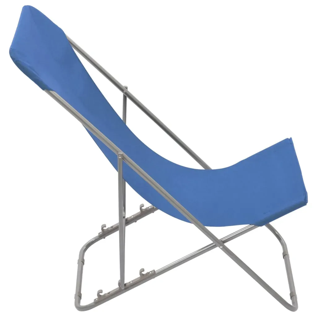 Folding Beach Chairs 2 pcs Steel and Oxford Fabric Price