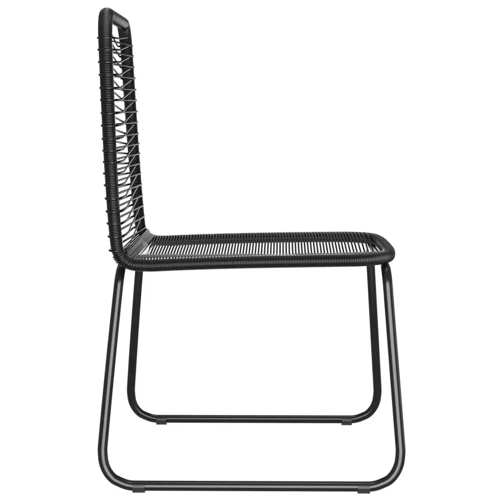 Outdoor Chairs Poly Rattan Black Price