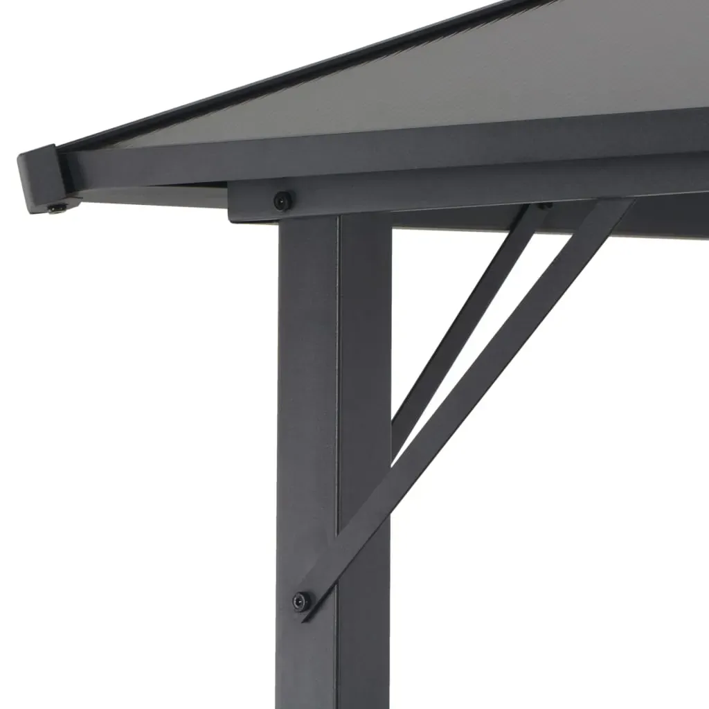 Gazebo with Roof Aluminium Black Price