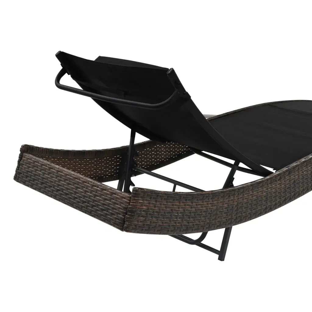 Sun Lounger with Pillow Poly Rattan Price