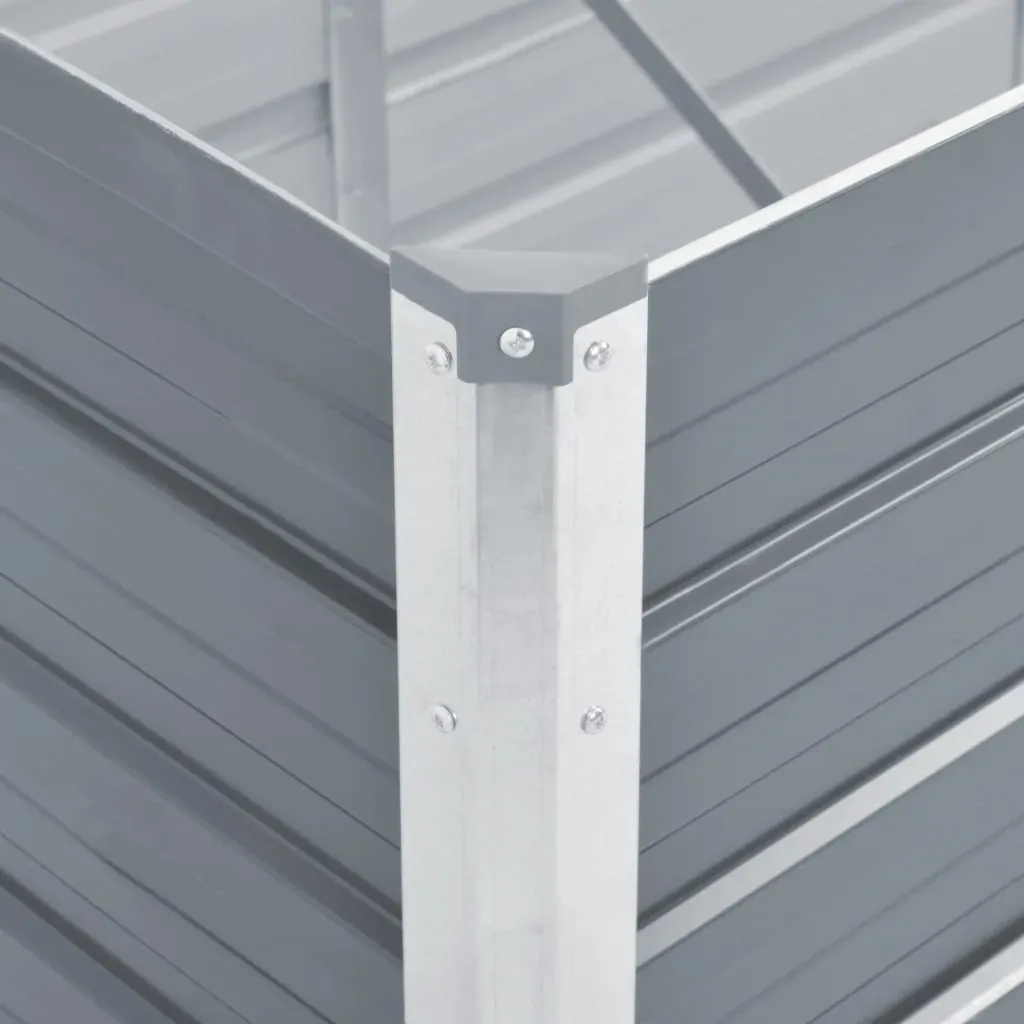 Garden Raised Bed Galvanised Steel 129x129x77 cm Price