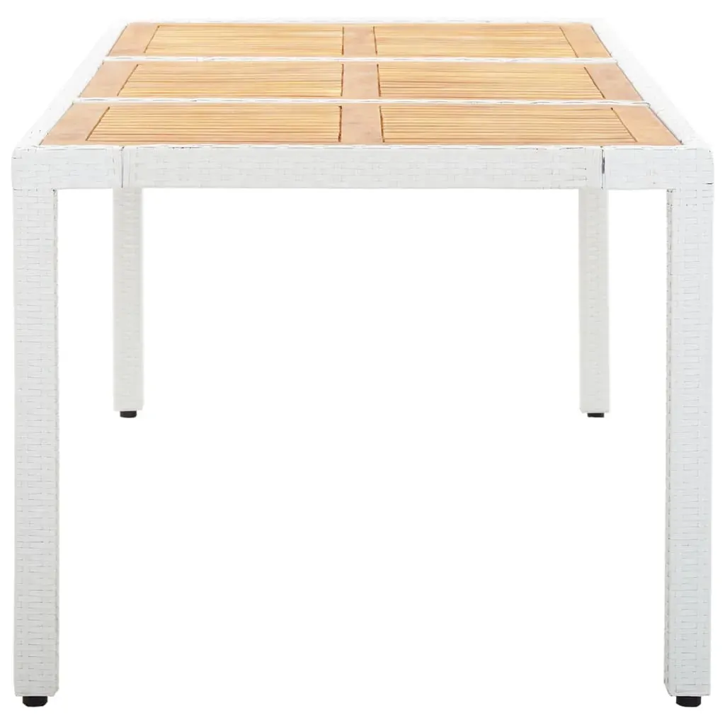 Outdoor Dining Set Poly Rattan White Price