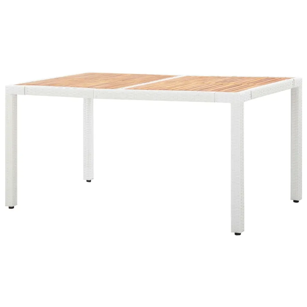 Outdoor Dining Set Poly Rattan White Price