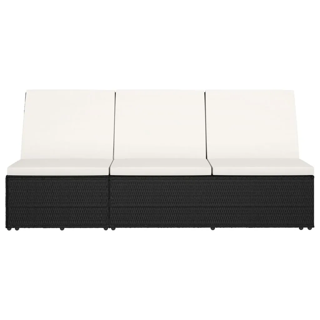 Convertible Sun Bed with Cushion Poly Rattan Price
