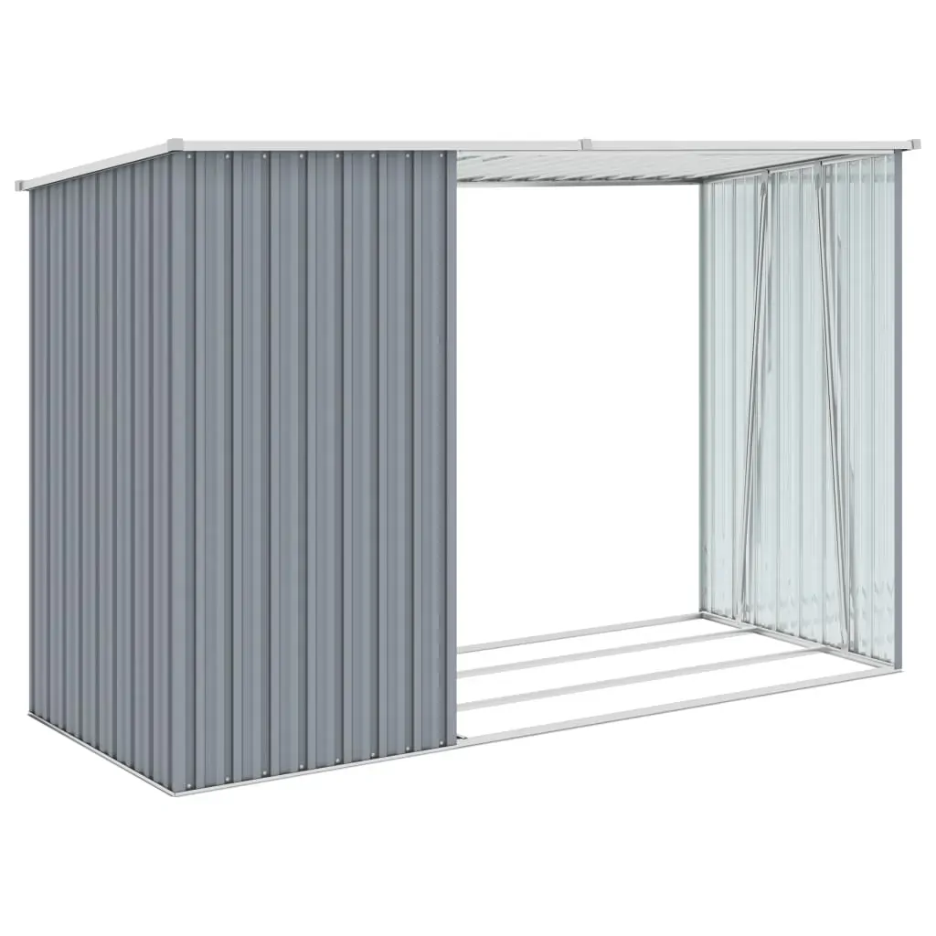 Garden Firewood Shed 245x98x159 cm Galvanised Steel Price