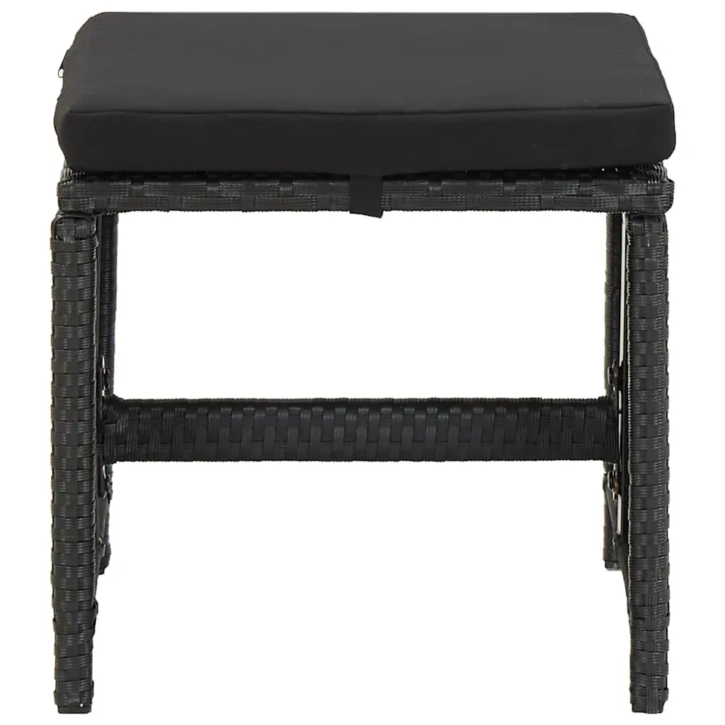 Garden Stools 2 pcs with Cushions Poly Rattan Price