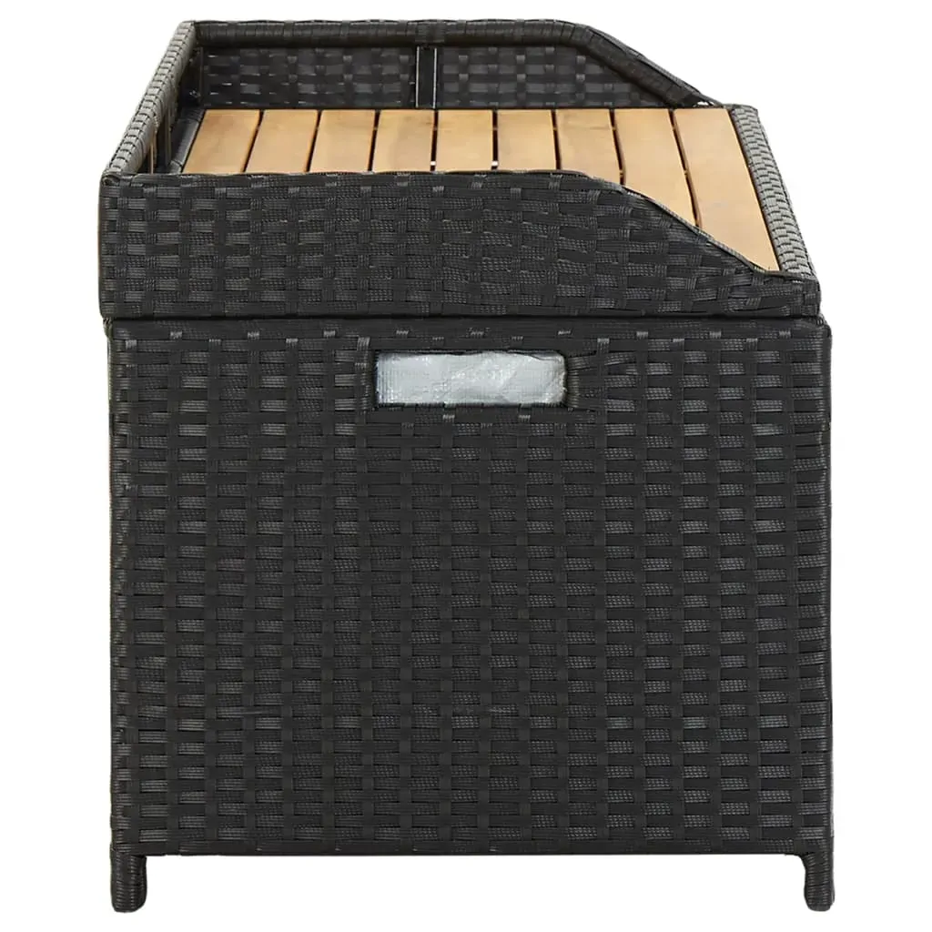 Garden Storage Bench 120 cm Poly Rattan Price