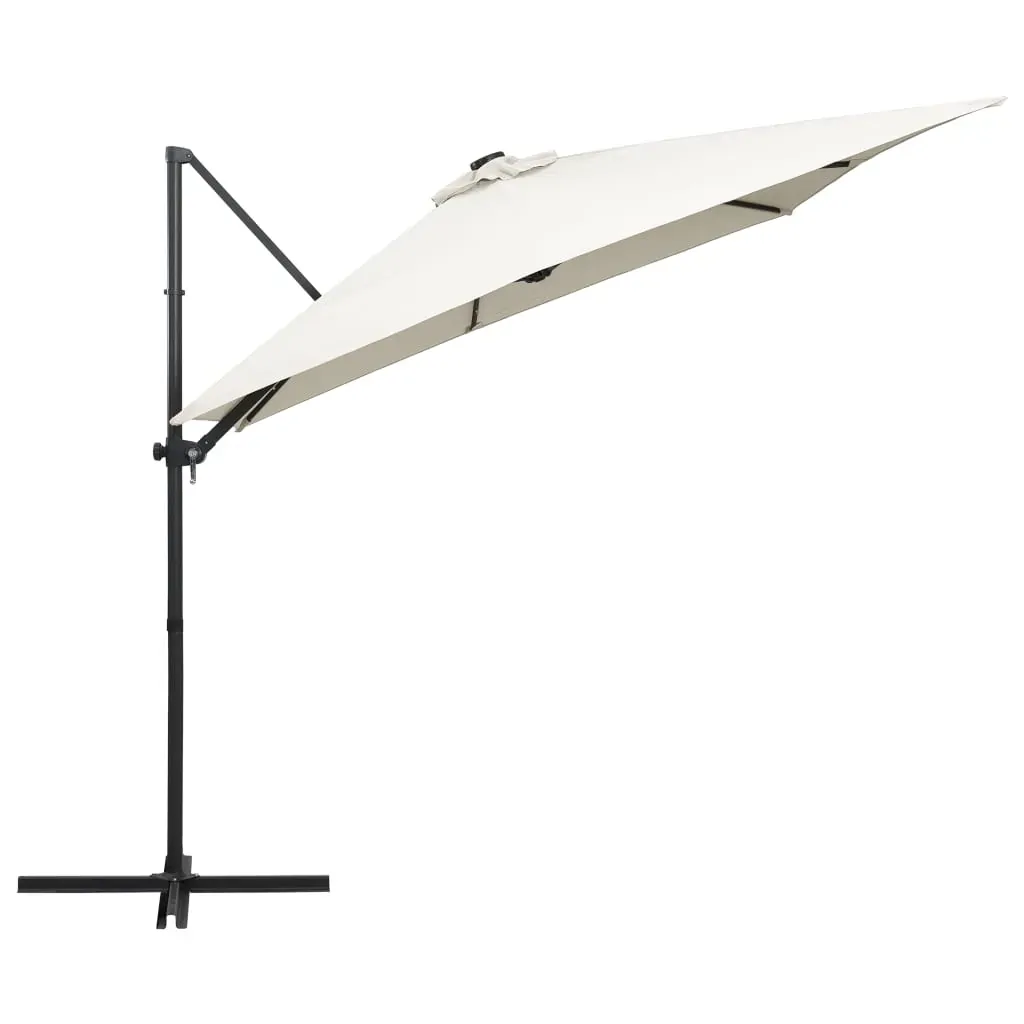 Cantilever Umbrella with LED lights and Steel Pole 250x250 cm Price