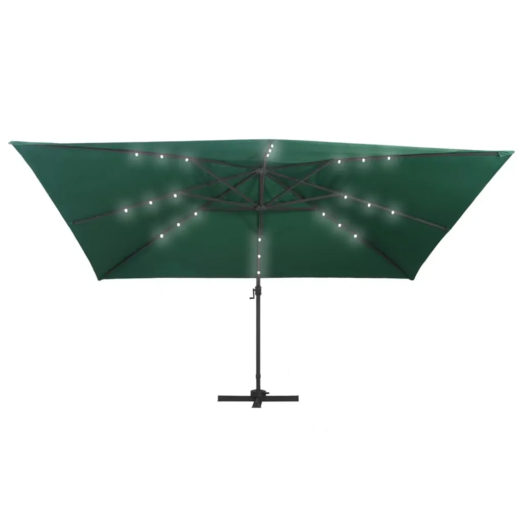 Cantilever Umbrella with LED Lights and Aluminium Pole 400x300 cm Price