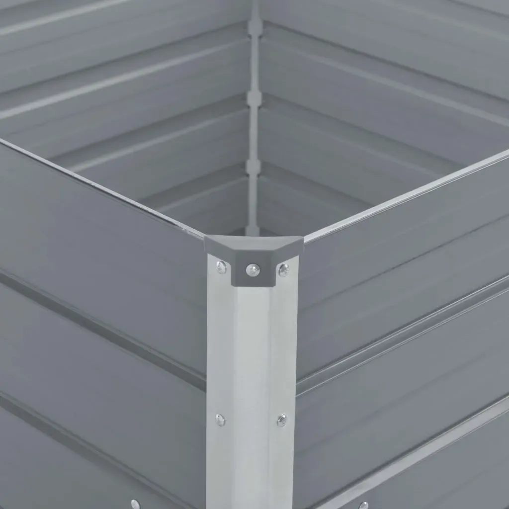 Raised Garden Bed 100x100x45 cm Galvanised Steel Price