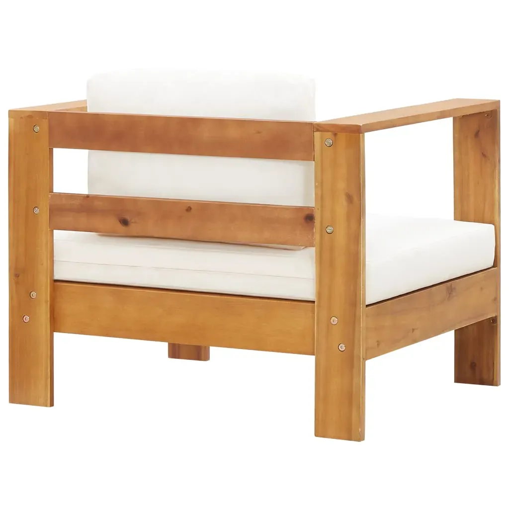 Garden Chair with Cushion Solid Acacia Wood Price