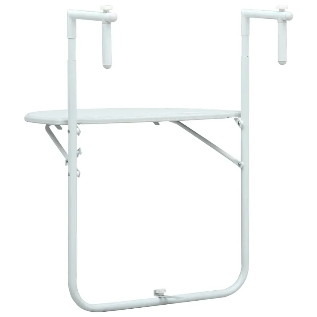 Hanging Balcony Table 60x64x83.5 cm Plastic Rattan Look Price