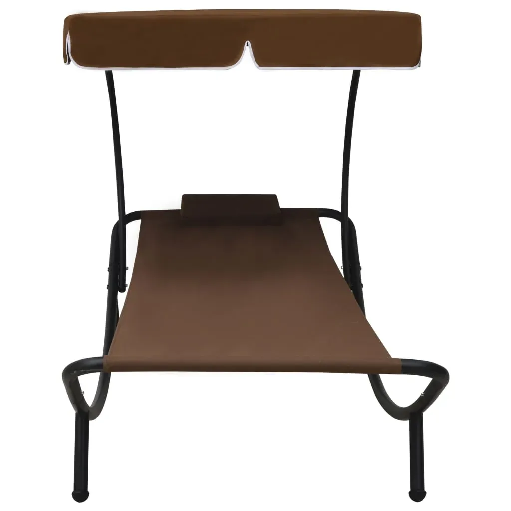 Outdoor Lounge Bed with Canopy & Pillow Price