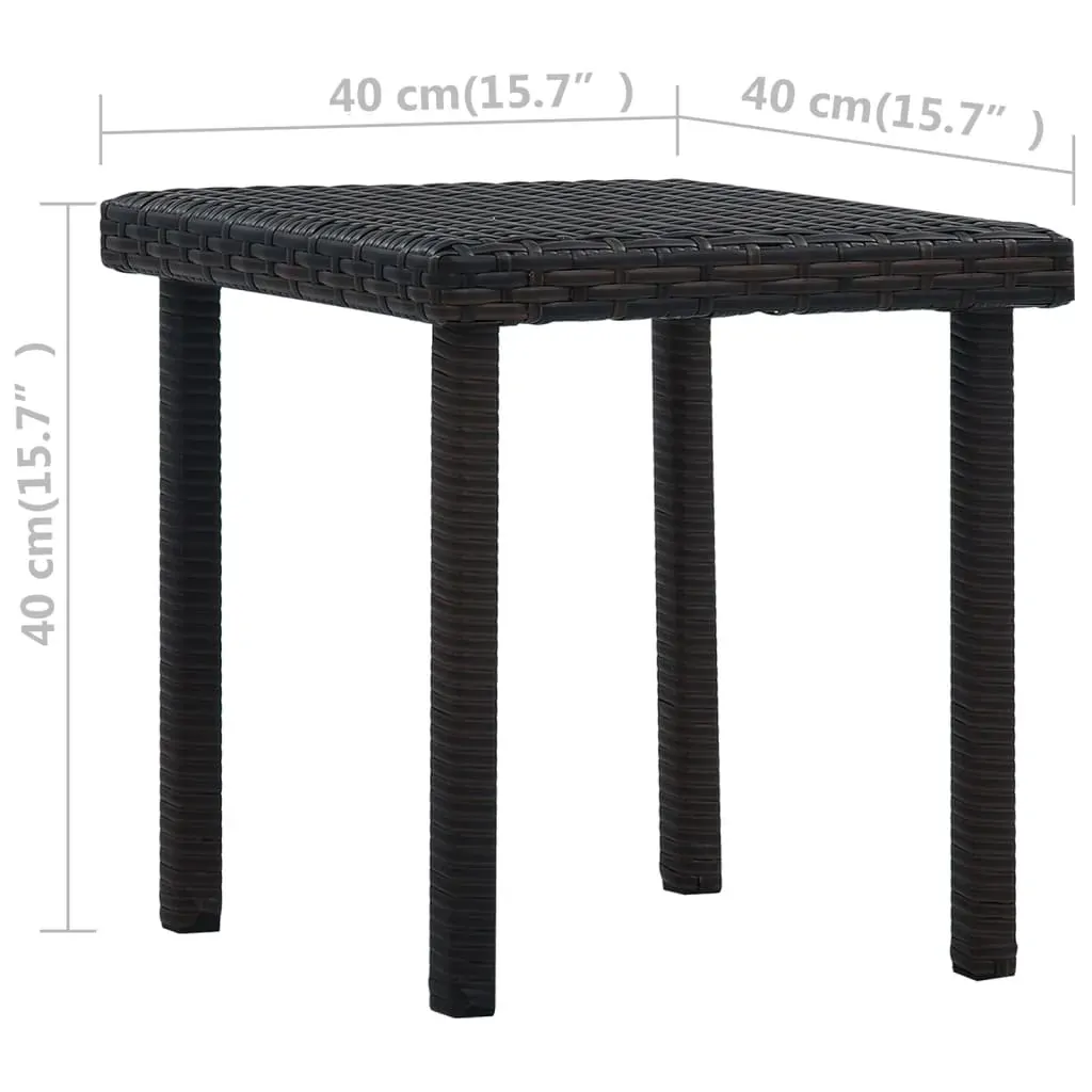 Garden Tea Table 40x40x40 cm Poly Rattan Price