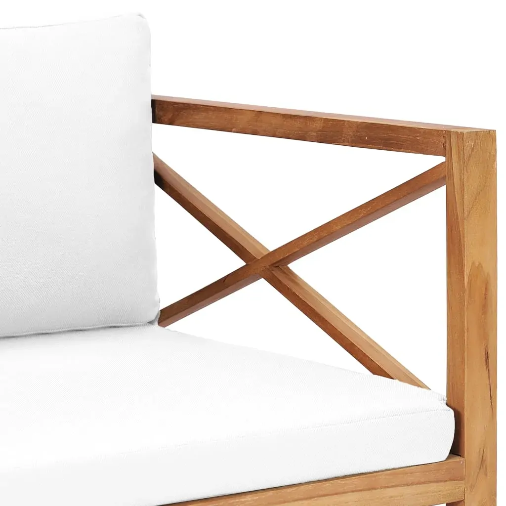 Garden Chair with Cushions Solid Teak Wood Price