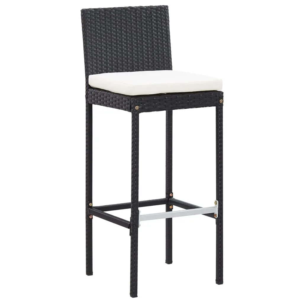 Outdoor Bar Set Poly Rattan and Acacia Wood Price