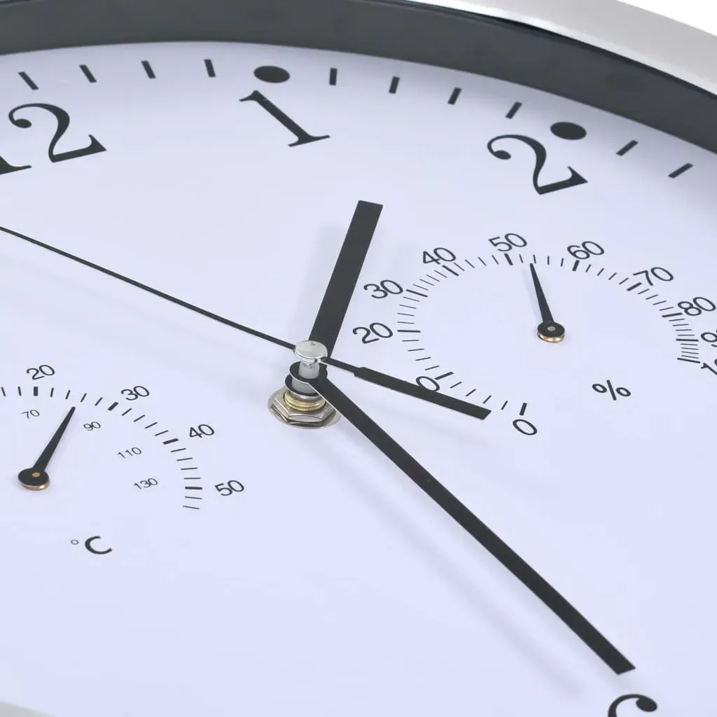 Wall Clock with Quartz Movement Hygrometer and Thermometer 30 cm Price