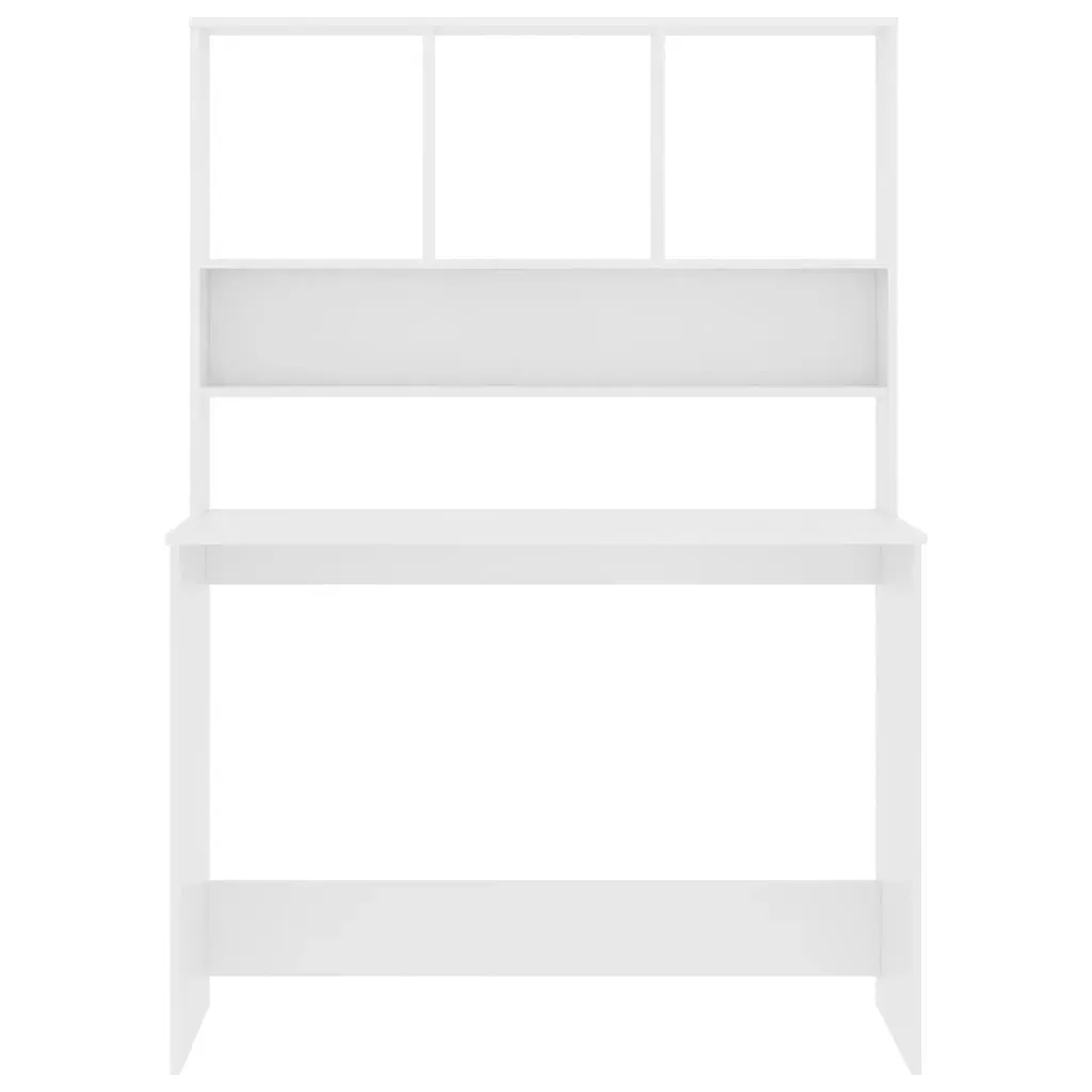 Desk with Shelves 110x45x157 cm Engineered Wood Price
