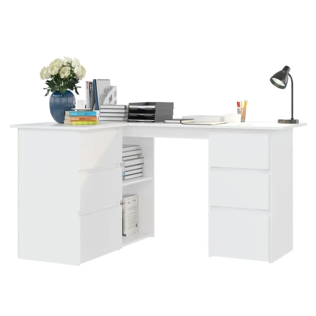Corner Desk 145x100x76 cm Engineered Wood Price