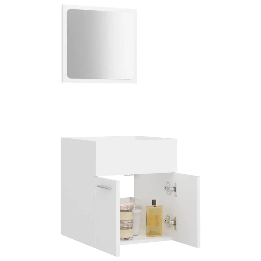 2 Piece Bathroom Furniture Set Engineered Wood Price