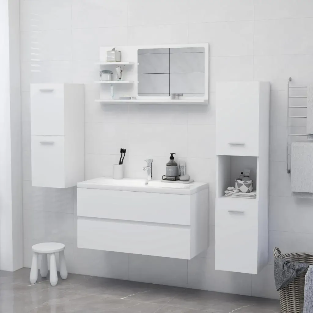 Bathroom Mirror 90x10.5x45 cm Engineered Wood Price