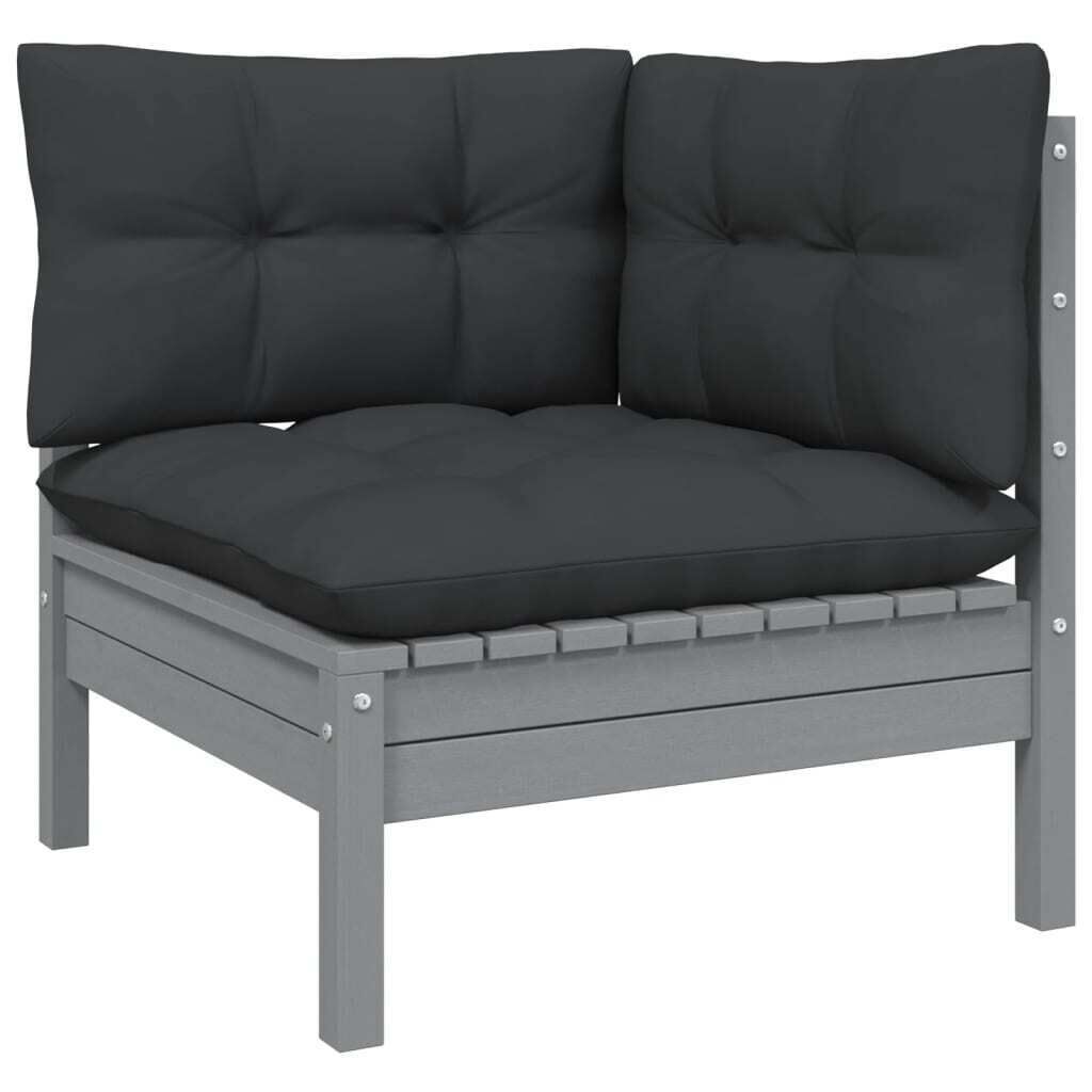 Garden Corner Sofa with Cushions Solid Pinewood Price