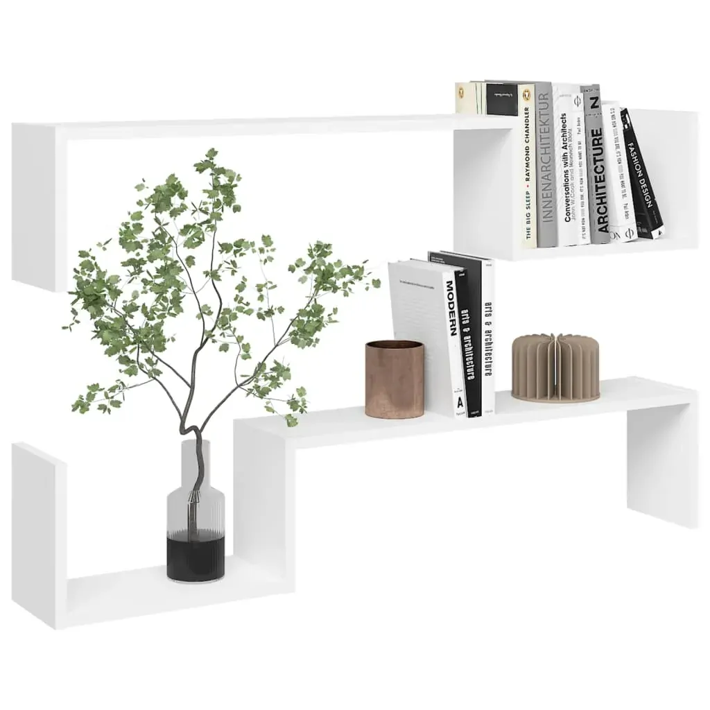 Wall Shelves 2 pcs 100x15x20 cm Engineered Wood Price