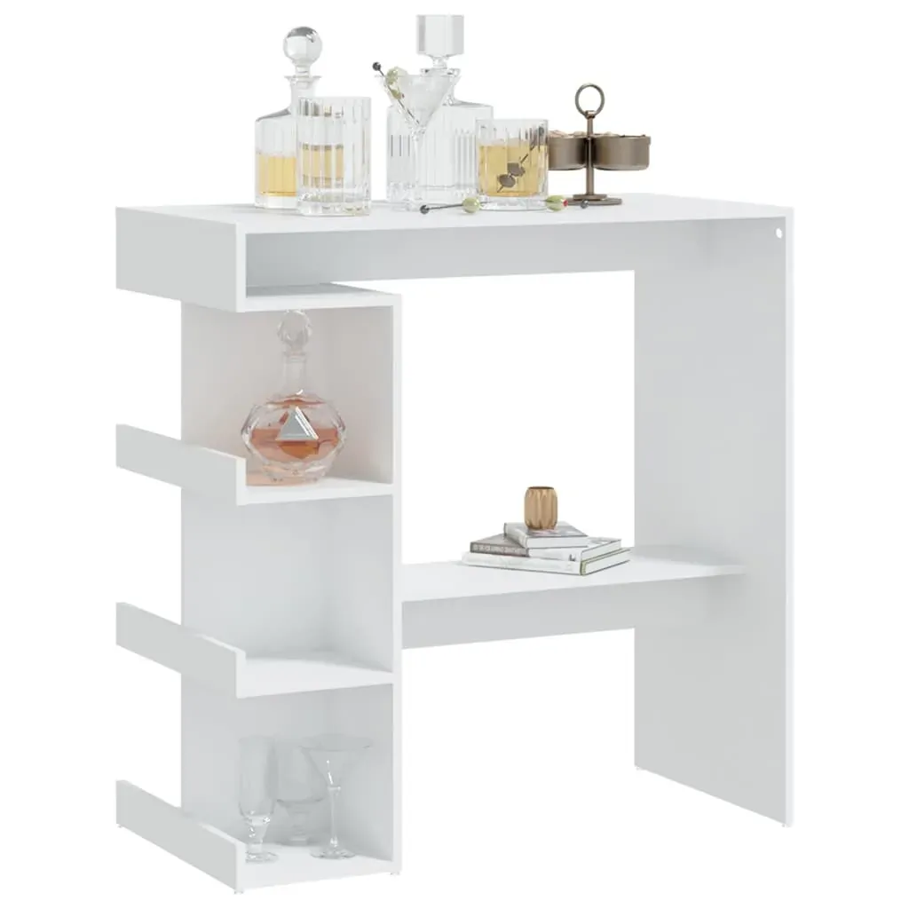 Bar Table with Storage Rack 100x50x101.5 cm Engineered Wood Price