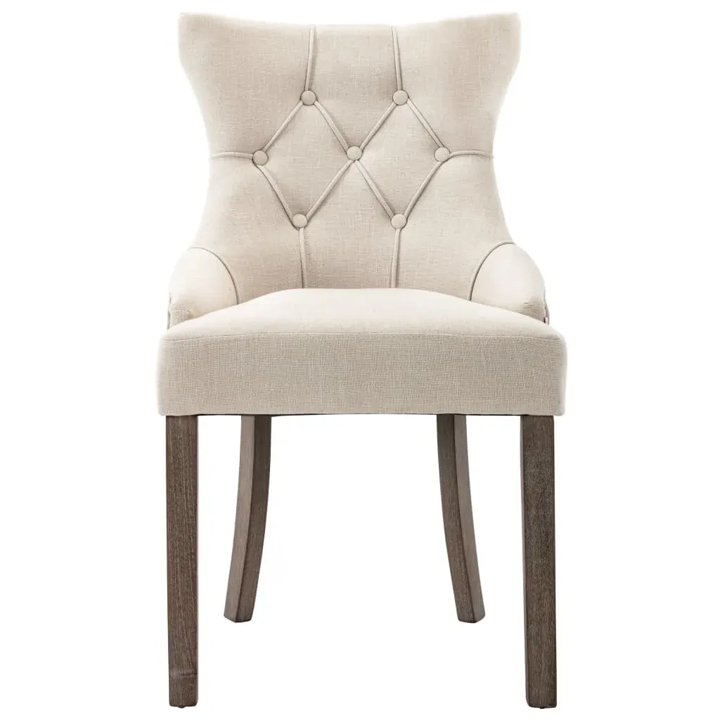 Dining Chairs Beige Fabric Price
