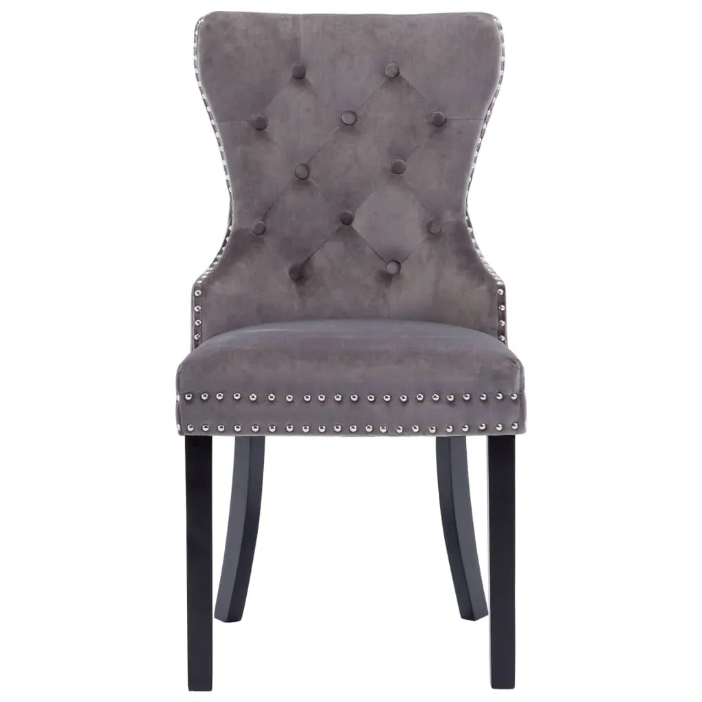 Dining Chairs Grey Velvet Price