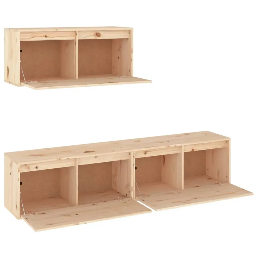 Croxley TV Cabinets 3 pcs Solid Wood Pine Price
