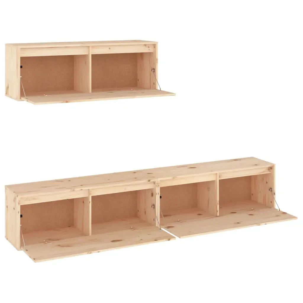 Grafton TV Cabinets 3 pcs Solid Wood Pine Price