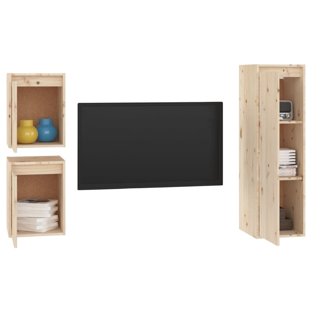 Haysville TV Cabinets 3 pcs Solid Wood Pine Price