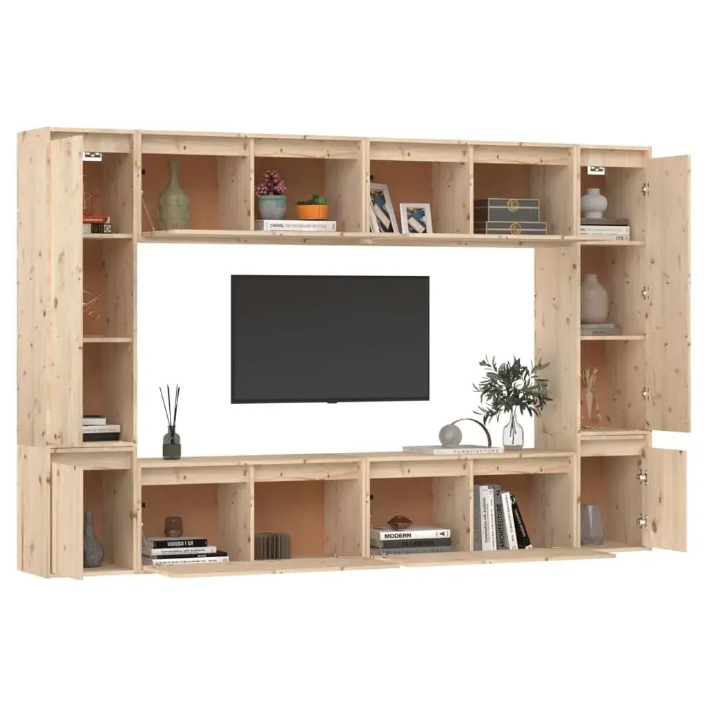 Forster TV Cabinets 8 pcs Solid Wood Pine Price