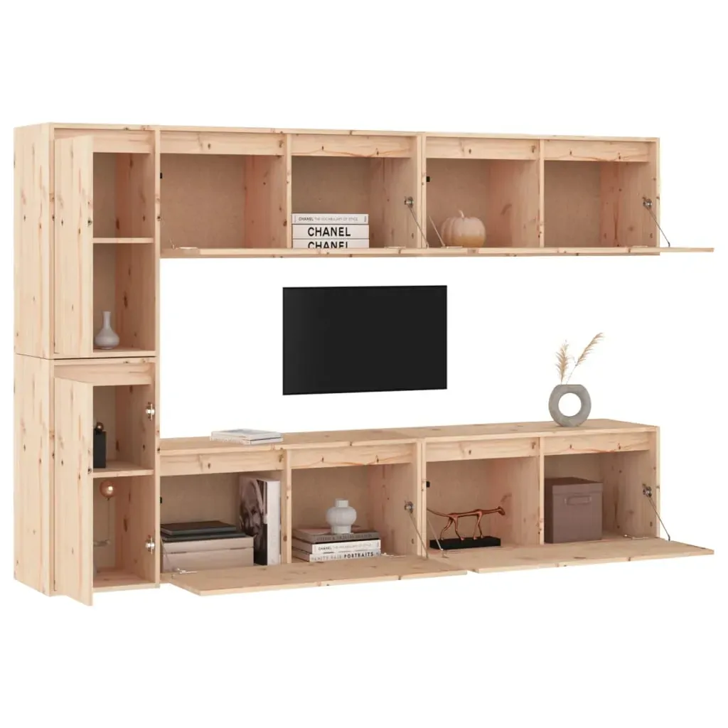 Bloomsburg TV Cabinets 6 pcs Solid Wood Pine Price