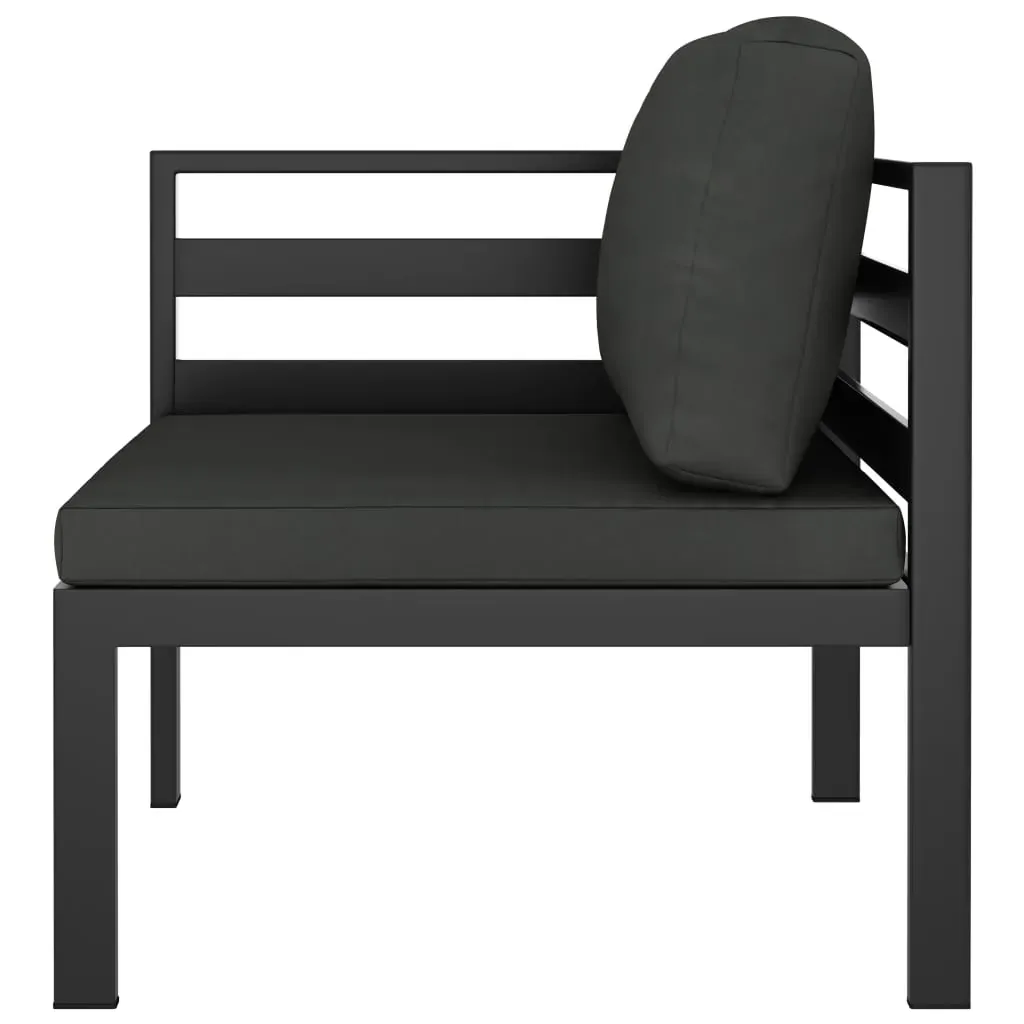 Garden Lounge Set with Cushions Aluminium Anthracite Price