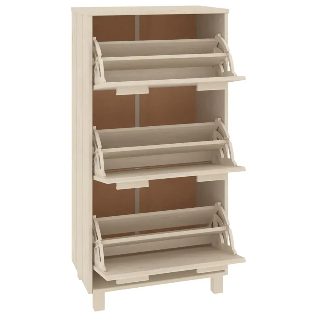 Shoe Cabinet 59.5x35x117 cm Solid Wood Pine Price