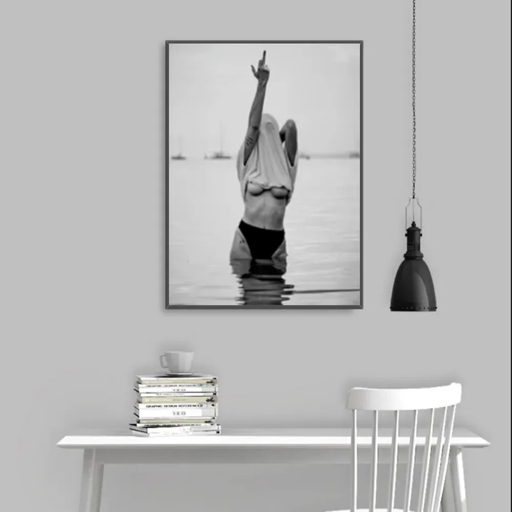 Feminist Print Black Frame Canvas Wall Art Price