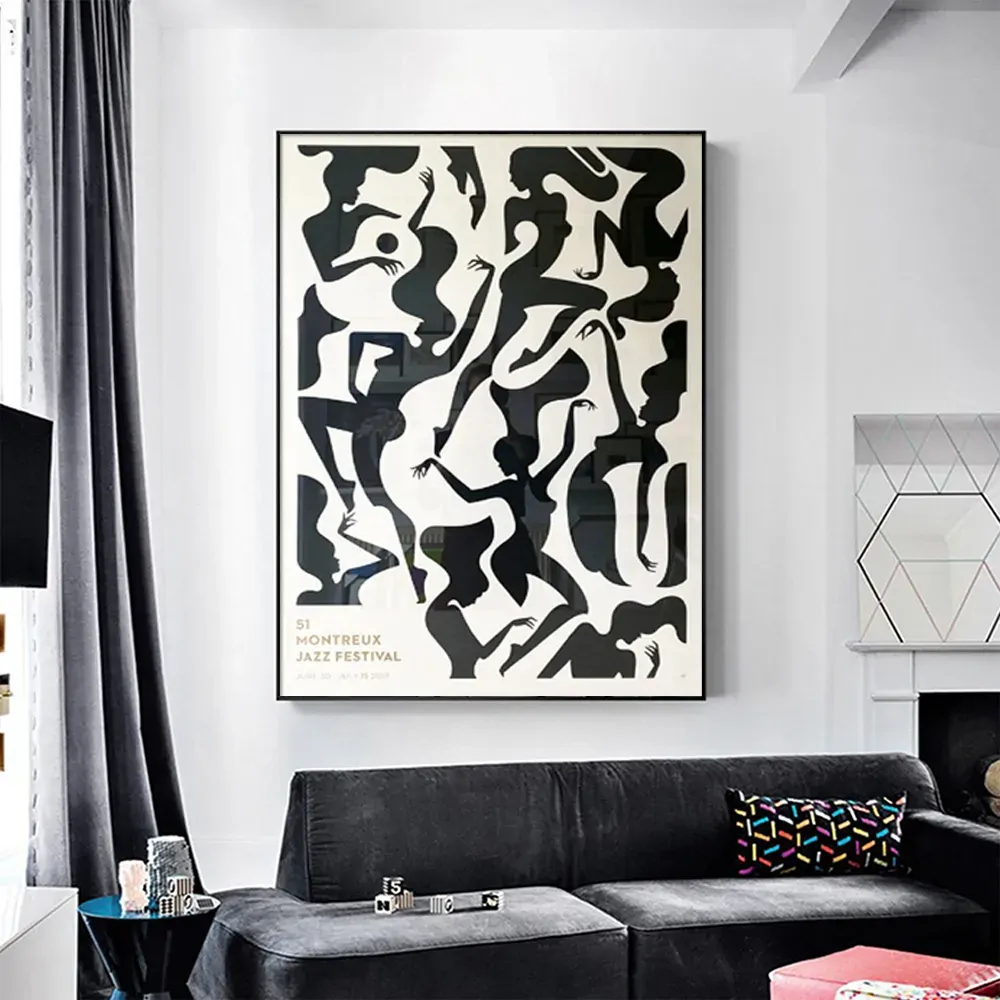 Jazz Festival Black Frame Canvas Wall Art Price