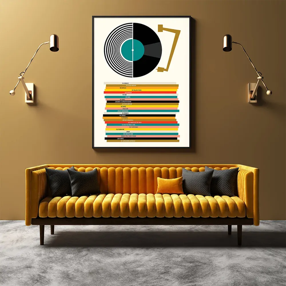 Music Black Frame Canvas Wall Art Price