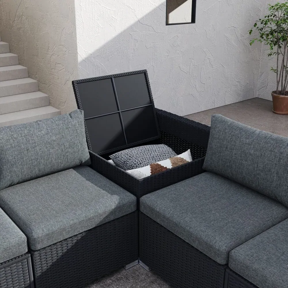 Large Modular Outdoor Ottoman Lounge Set Price