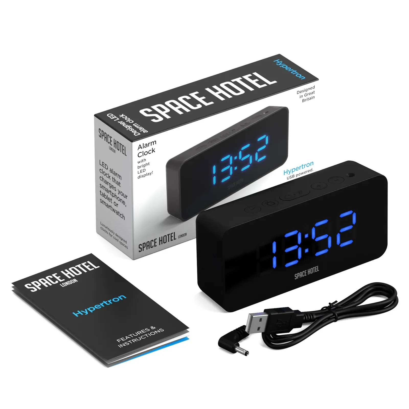 Newgate Space Hotel Hypertron Alarm Clock Black Case - Black Lens Price