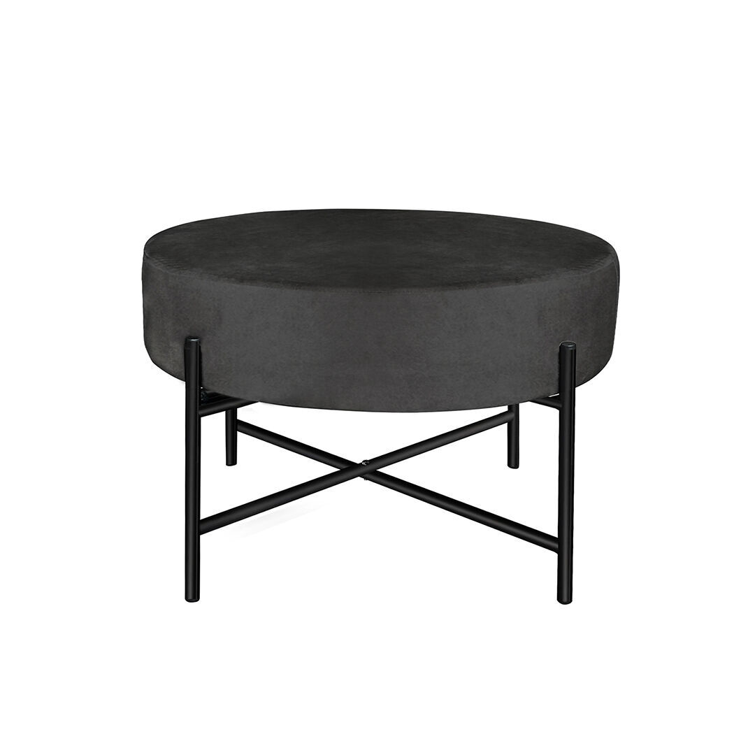 Foot Stool Ottoman Footstool Velvet Accent Chair Round Dressing Vanity. Price