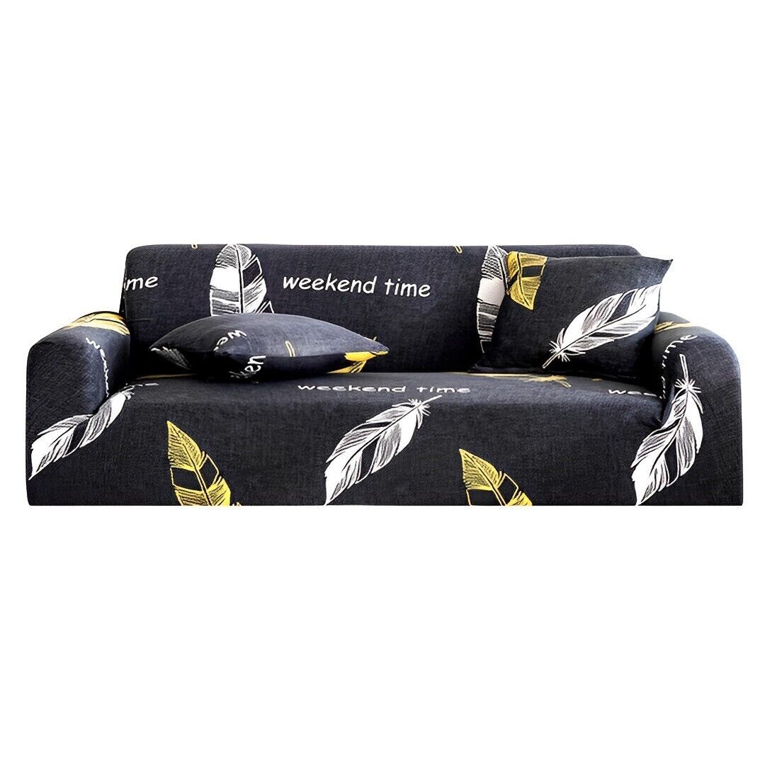 Feather Print Sofa Cover Couch Protector High Stretch Lounge Slipcover Home Decor Price