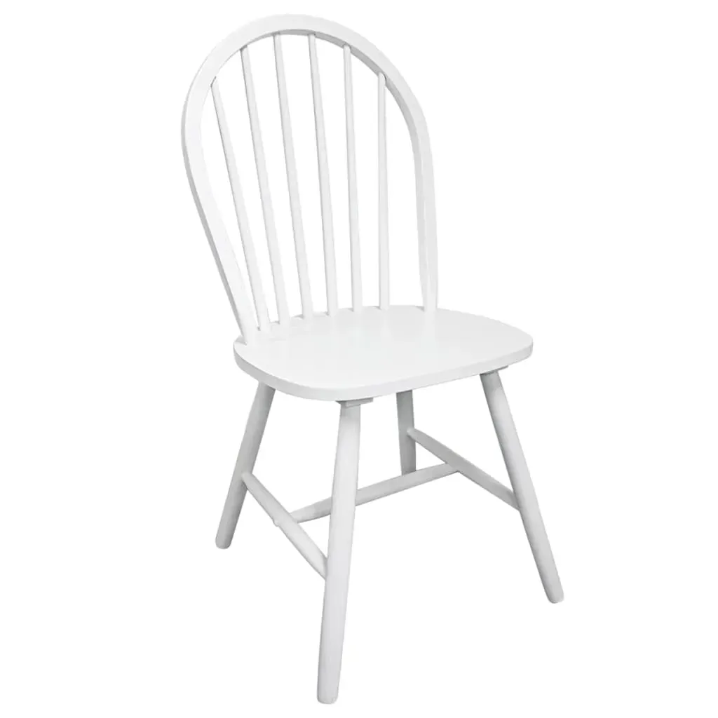 Dining Chairs White Solid Rubber Wood Price