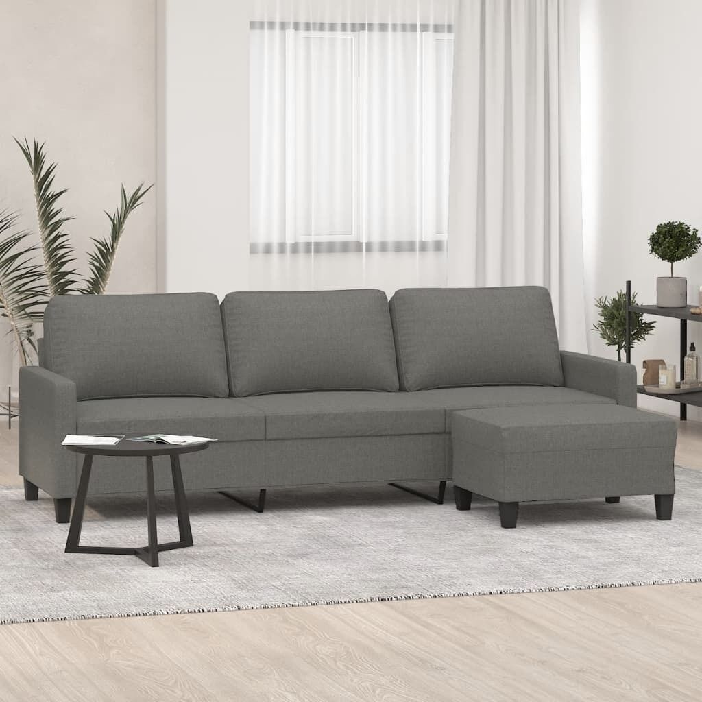 Saginaw 3-Seater sofa with footstool Fabric Price
