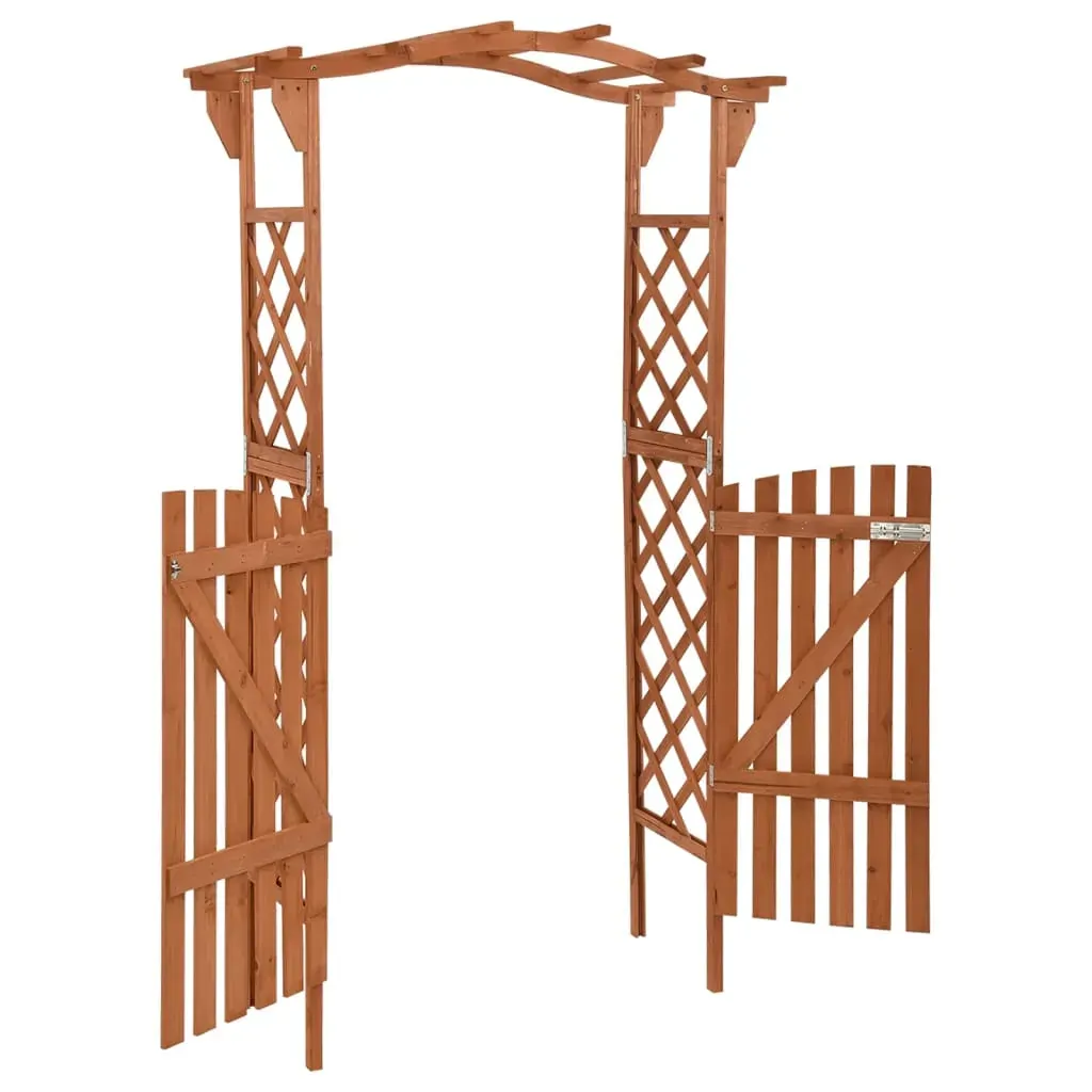 Pergola with Gate 116x40x204 cm Solid Firwood Price