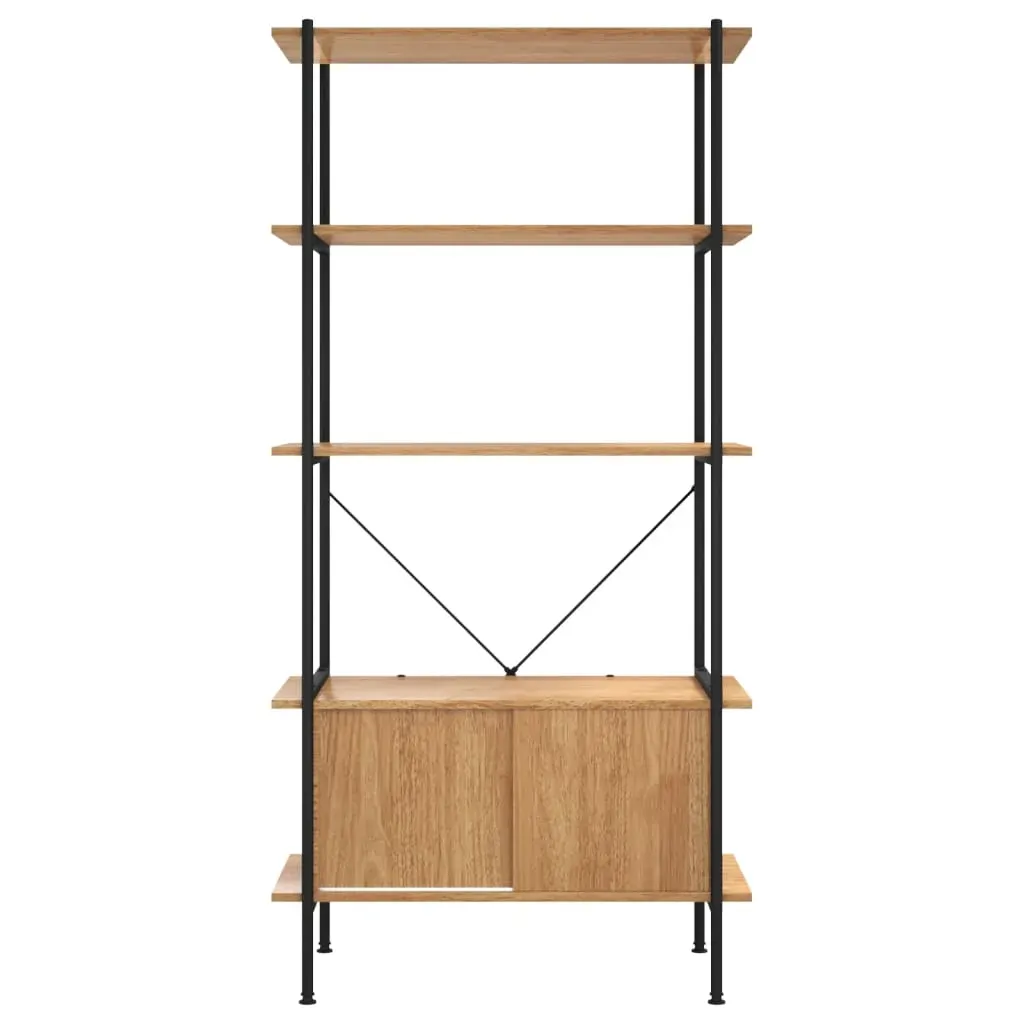 5-Tier Shelving Unit with Cabinet 80x40x163 cm Steel and Engineered Wood Price