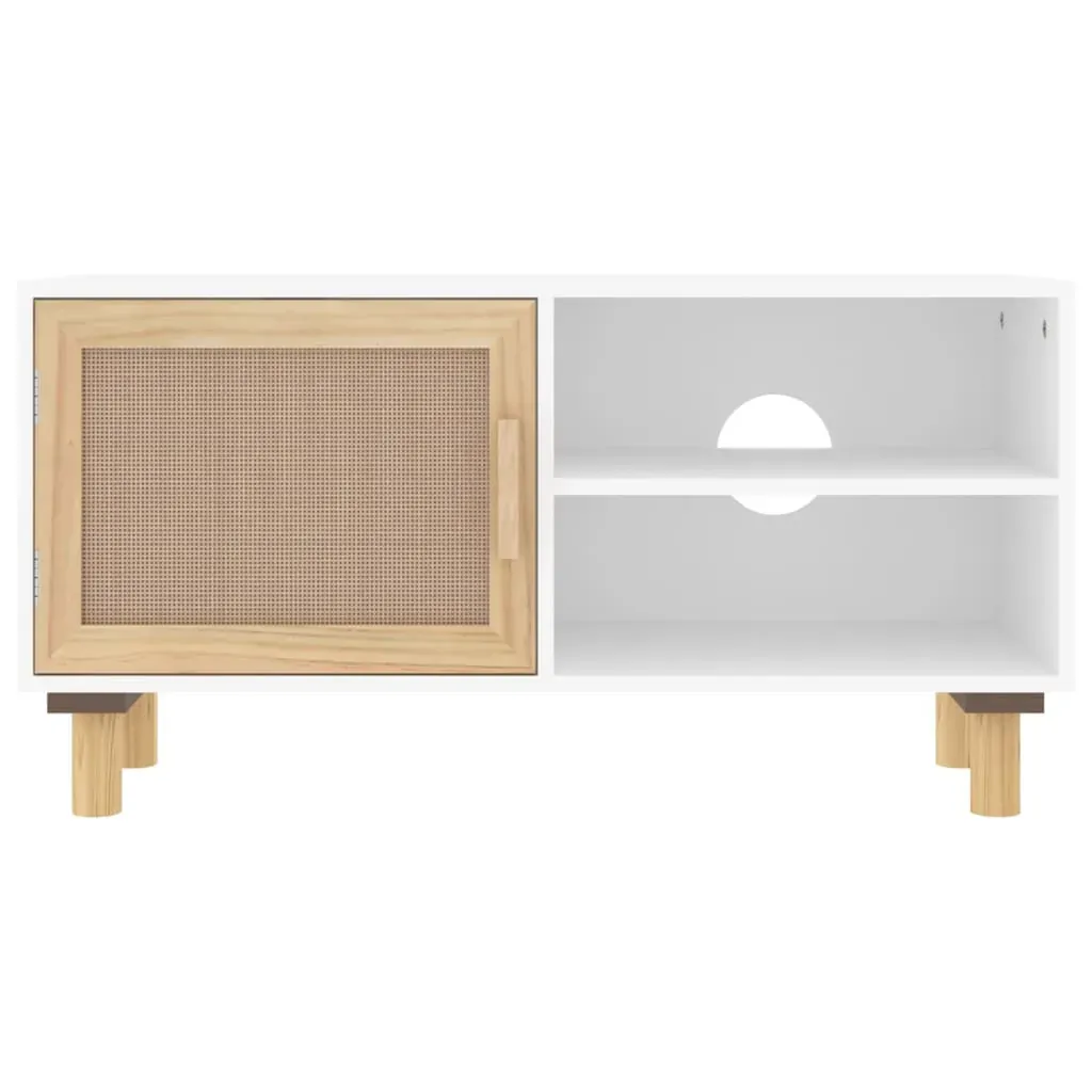 Fernhill TV Cabinet 80x30x40 cm Solid Wood Pine and Natural Rattan Price
