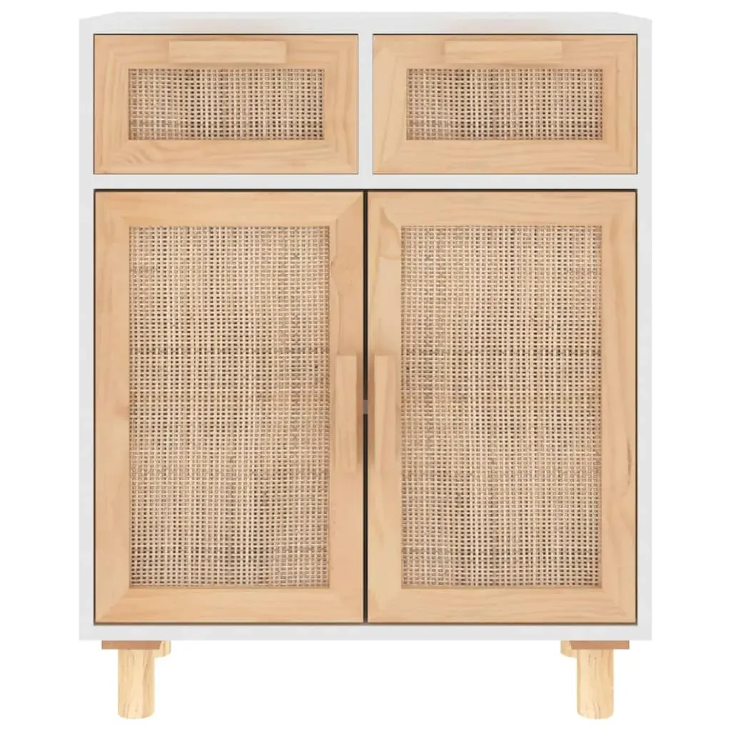 Sideboard 60x30x75 cm Solid Wood Pine and Natural Rattan Price